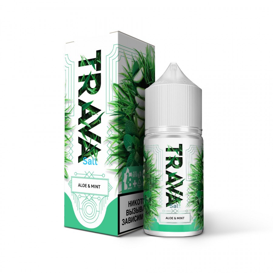 Фото и внешний вид — Жидкость TRAVA SALT - Aloe Mint (Алоэ Мята) 30мл 20мг