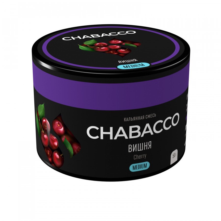 Фото и внешний вид — Смесь для кальяна Chabacco 50гр medium - Cherry (Вишня)