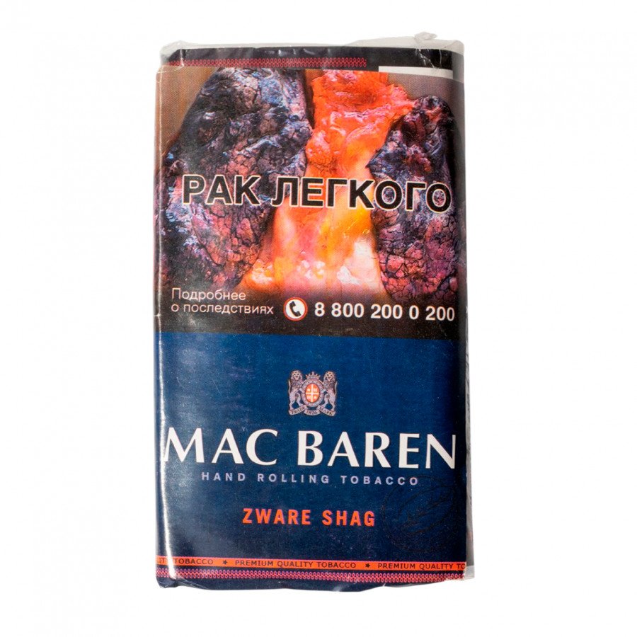 Фото и внешний вид — Сигаретный табак MAC BAREN - Zware Shag 40г