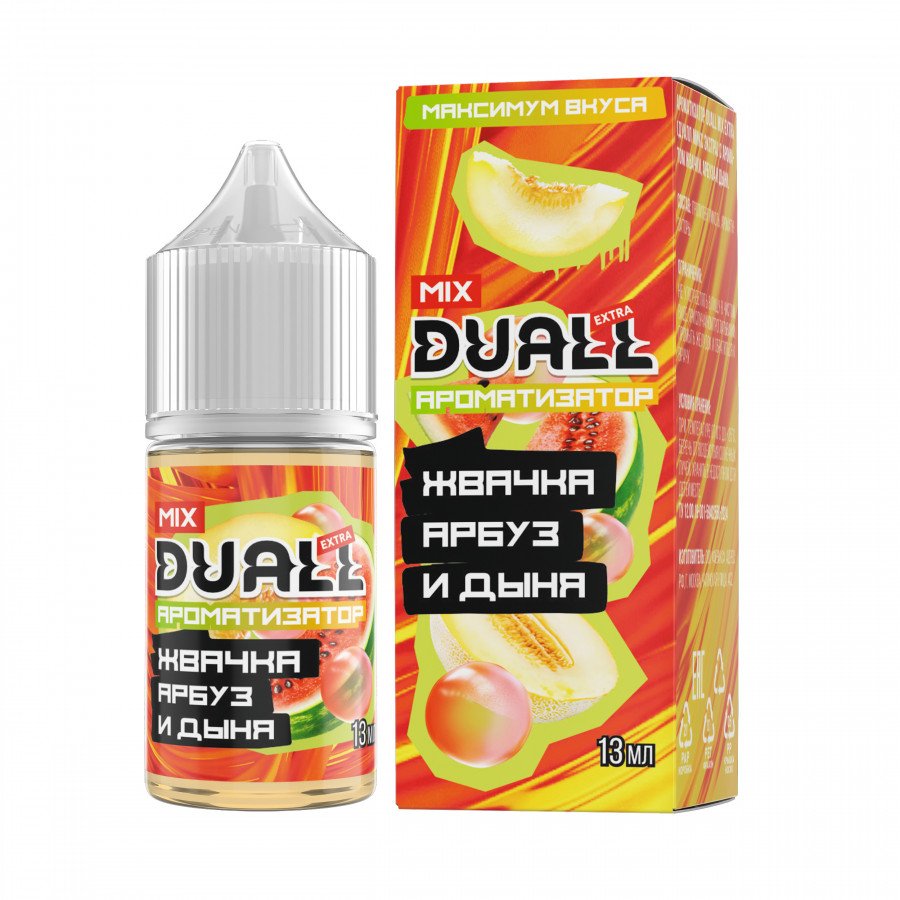 Фото и внешний вид — Конструктор DUALL MIX EXTRA - Жвачка Арбуз Дыня 30мл 0мг
