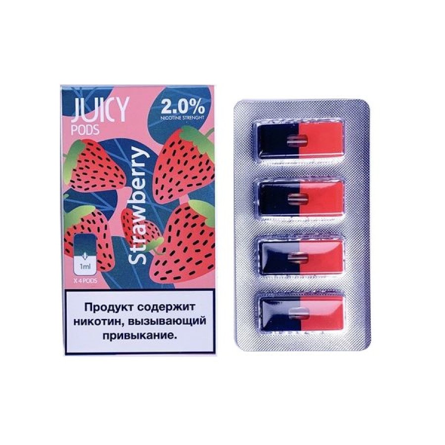Фото и внешний вид — Картридж JUICY - Клубника 1шт