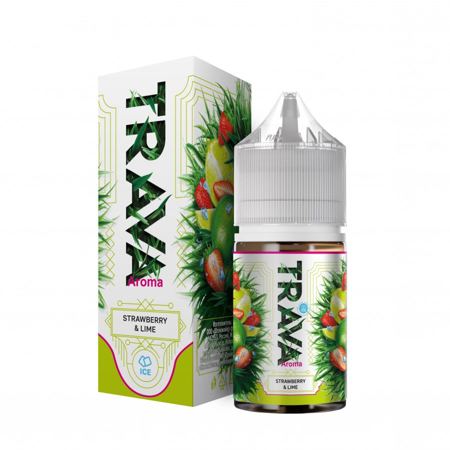 Фото и внешний вид — Конструктор TRAVA - Strawberry Lime (Клубника лайм лед) 30мл 0мг