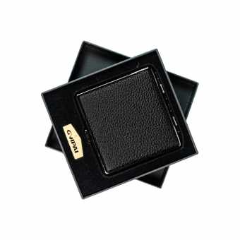 Портсигар GVIPAI GP8022-20 кожа на 20 сиг (мет.зажимы) BLK2