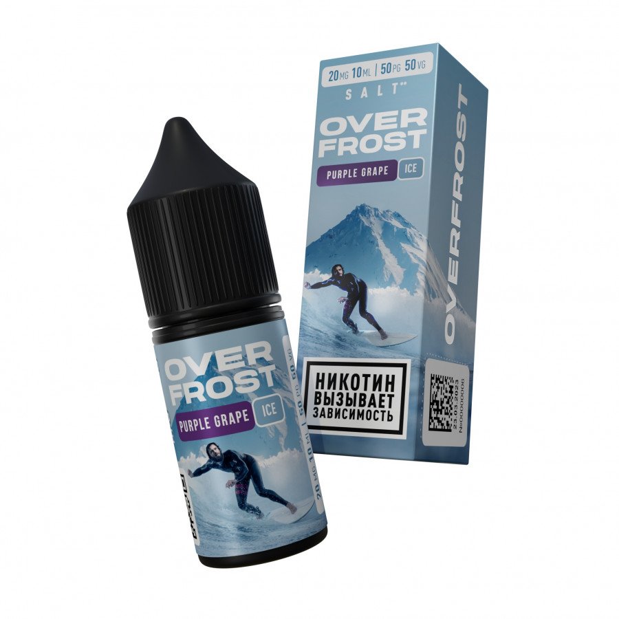 Фото и внешний вид — Жидкость OVERFROST SALT - Purple Grape Ice (Виноград Лед) 30мл 20мг