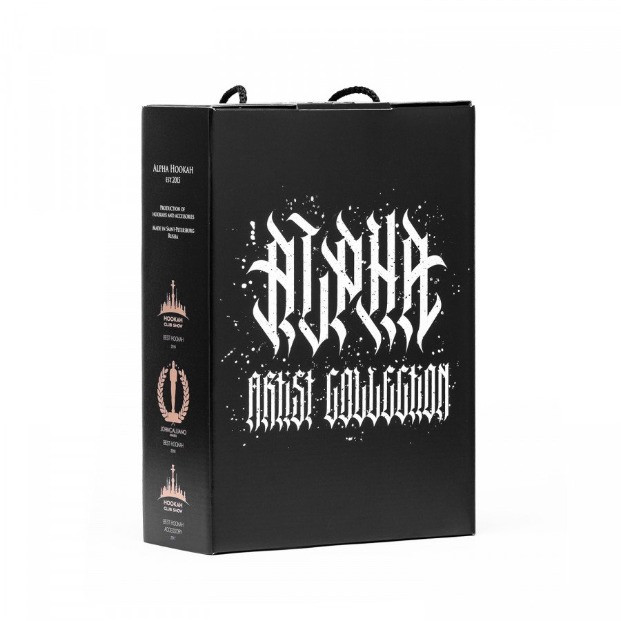 Фото и внешний вид — Кальян ALPHA HOOKAH X (Artist Collection) - Black Matte (Без колбы)