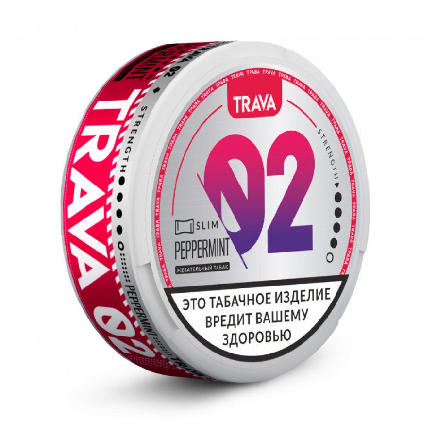 Фото и внешний вид — Табак TRAVA STRONG Slim - 02 PEPPERMINT