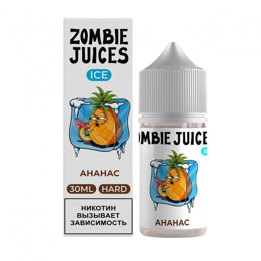 Фото и внешний вид — Жидкость ZOMBIE JUICES ICE SALT - Ананас 30мл strong