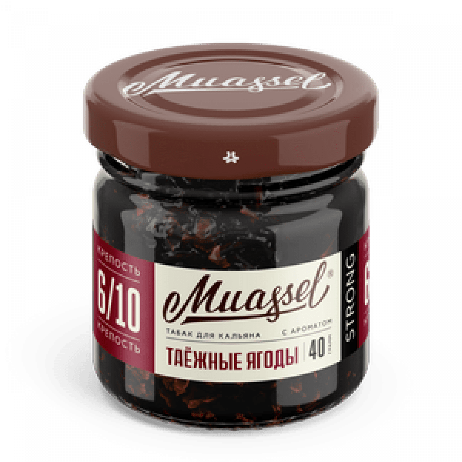 Фото и внешний вид — Табак для кальяна MUASSEL (6/10) 40гр - Таежные ягоды