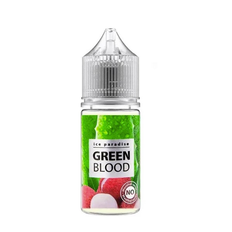 Фото и внешний вид — Жидкость ICE PARADISE SALT (No Menthol) - Green Blood (Алоэ личи) 30мл 20мг strong