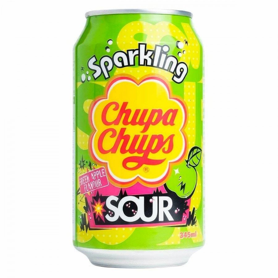 Фото и внешний вид — Напиток Chupa Chups - Sour Green Apple 345мл