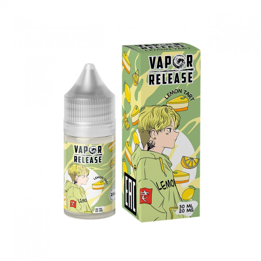Фото и внешний вид — Жидкость VAPOR RELEASE SALT - Lemon Tart (Лимон Бисквит) 30мл 20мг