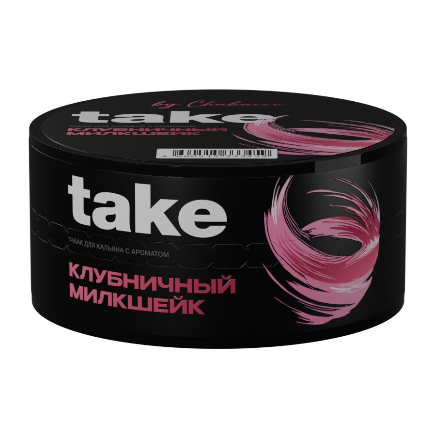 Фото и внешний вид — Табак для кальяна TAKE 25г - Strawberry Milkshake (Клубничный Милкшейк)