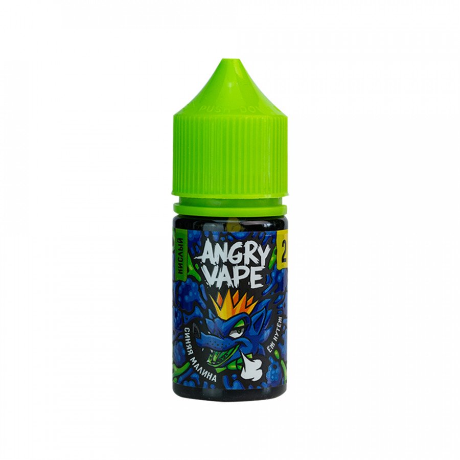 Фото и внешний вид — Жидкость ANGRY VAPE SALT - Еж Кутеж (Синяя Малина) 30мл 20мг