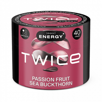 Табак для кальяна TWICE 40г - Passion Fruit Sea Buckthorn (Маракуйя Облепиха)