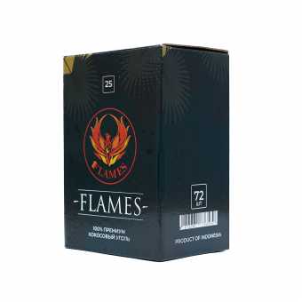 Уголь FLAMES (1кг 25мм 72шт)