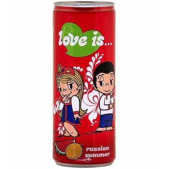Газированный напиток LOVE IS - Russian Summer (Арбуз Дыня) 250мл