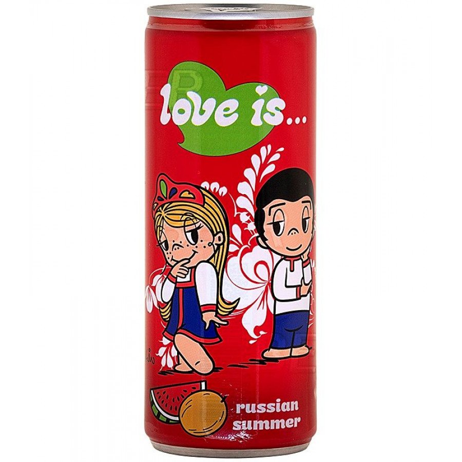 Фото и внешний вид — Газированный напиток LOVE IS - Russian Summer (Арбуз Дыня) 250мл