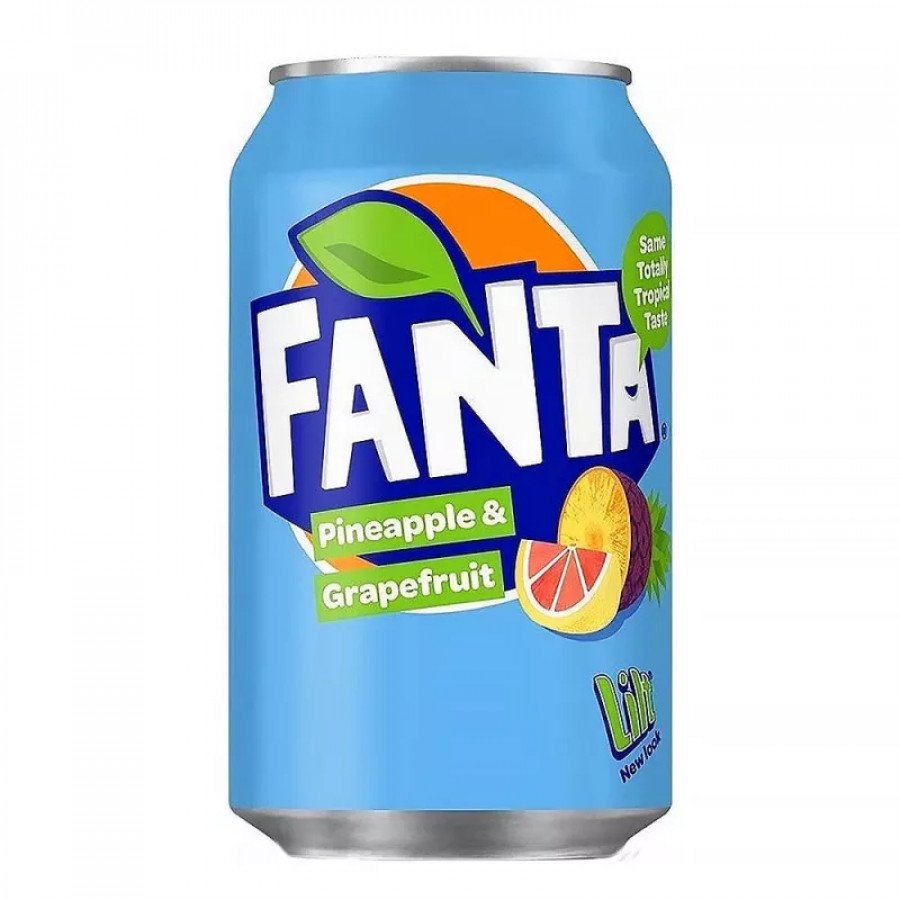 Фото и внешний вид — Fanta Pineapple & Grapefruit (Фанта Ананас и Грейпфрут) 330мл