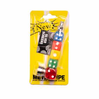 Трубка сувенирная 8см Кости YD003A/079 металл/сеточка в блистере