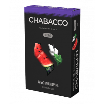 Смесь для кальяна Chabacco 50гр strong - Watermelon Gum (Арбузная жвачка)