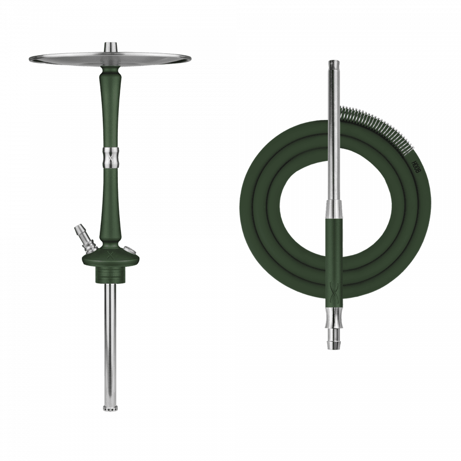 Фото и внешний вид — Кальян HOOB - Go (British Racing Green x Stainless Steel) Без колбы