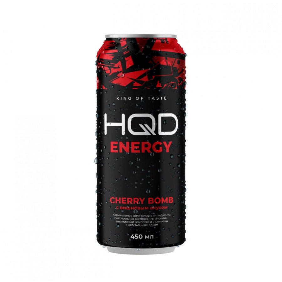 Энергетический напиток HQD Energy - Cherry Bomb (Вишня) 450мл