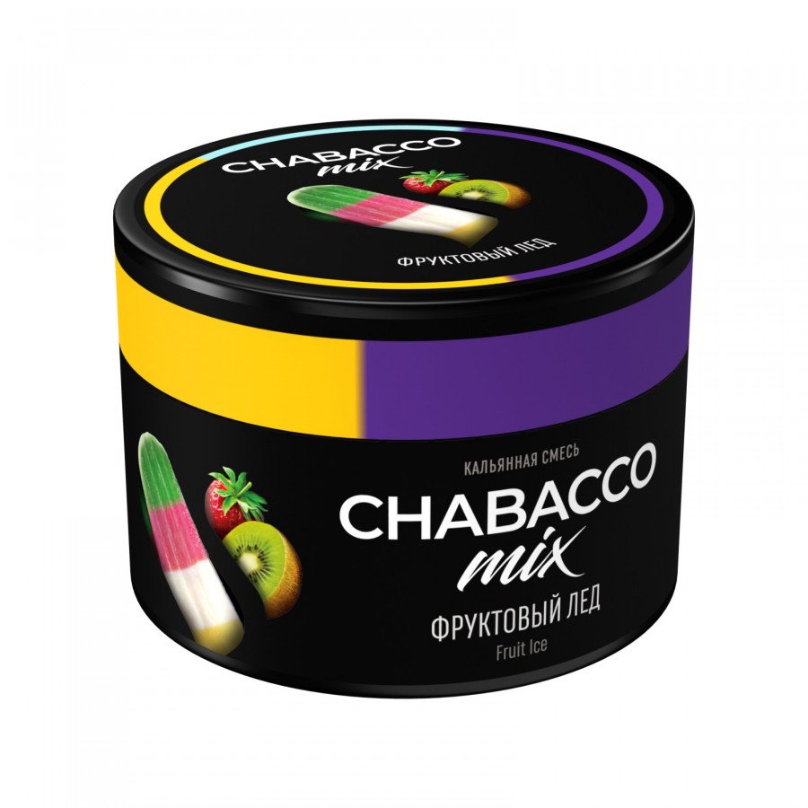 Фото и внешний вид — Смесь для кальяна Chabacco 40г medium - Fruit Ice (Фруктовый лед)