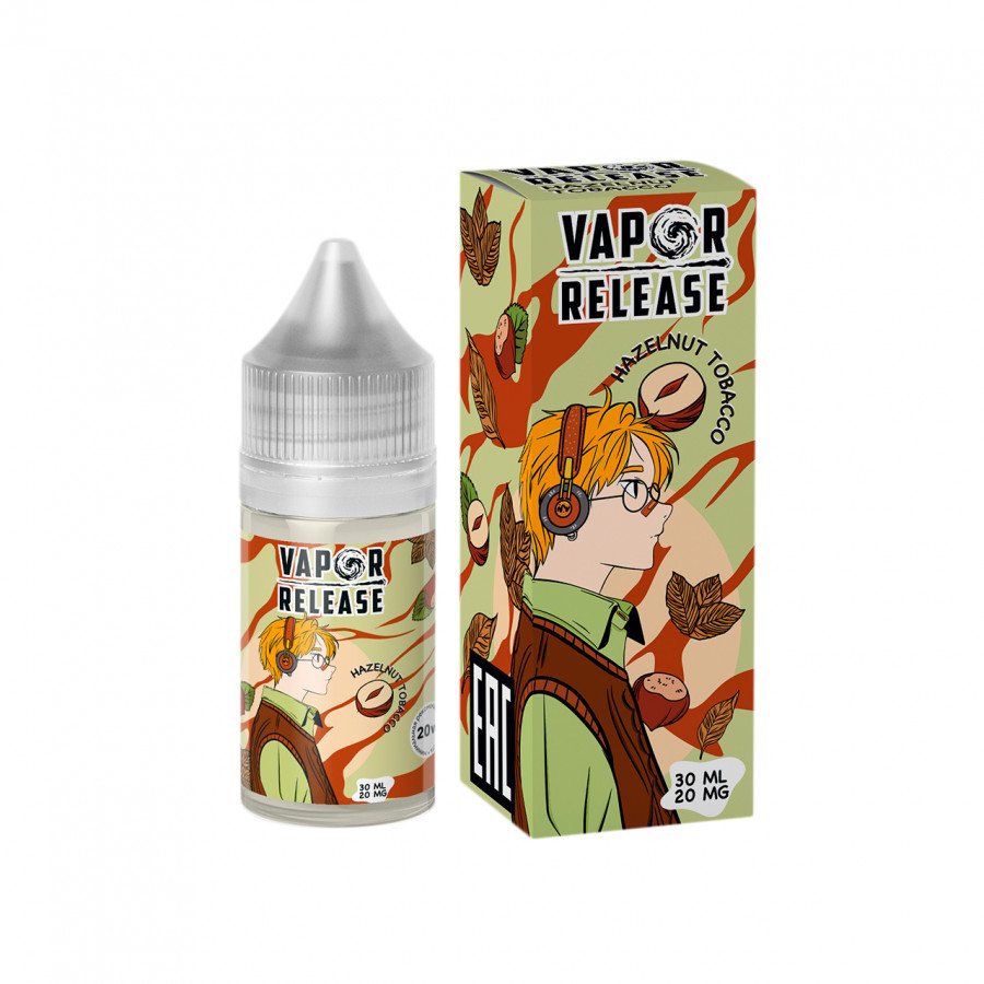 Фото и внешний вид — Жидкость VAPOR RELEASE SALT - Hazelnut Tobacco (Лесной Орех Табак) 30мл 20мг
