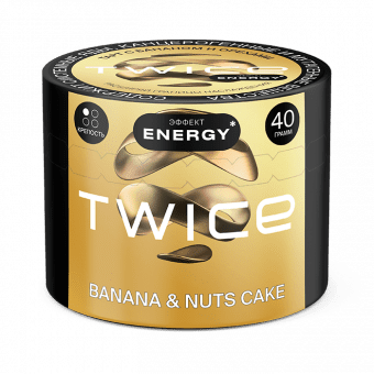 Табак для кальяна TWICE 40г - Banana Nuts Cake (Тарт с бананом и орехами)