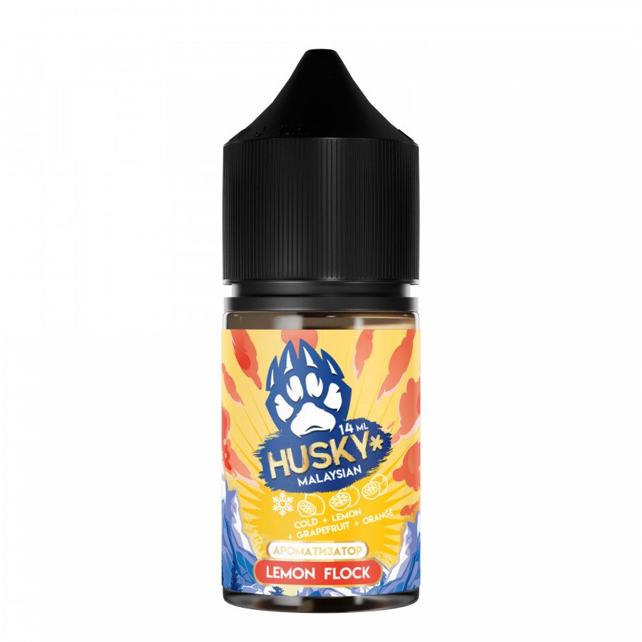 Фото и внешний вид — Конструктор HUSKY MALAYSIAN - Lemon Flock (Ледяной Лимон Грейпфрут и Апельсин) 30мл 0мг