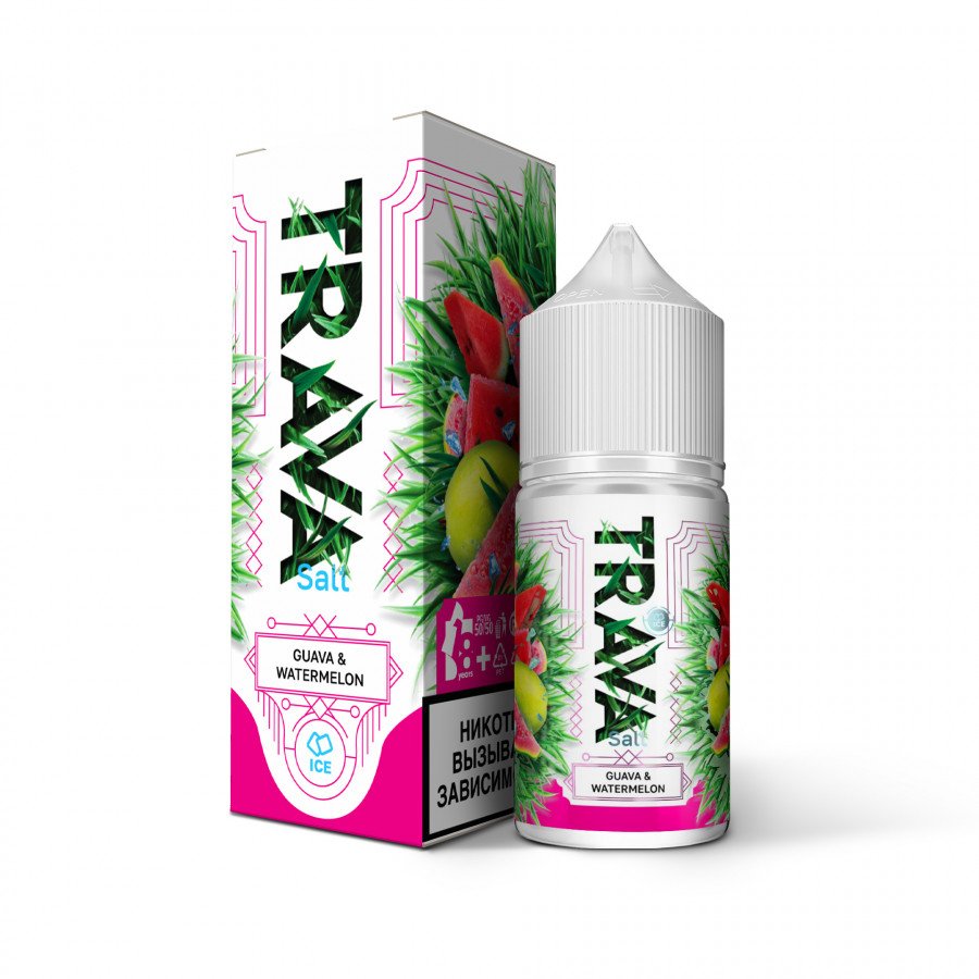 Фото и внешний вид — Жидкость TRAVA SALT - Watermelon Guava (Арбуз Гуава Лед) 30мл 20мг