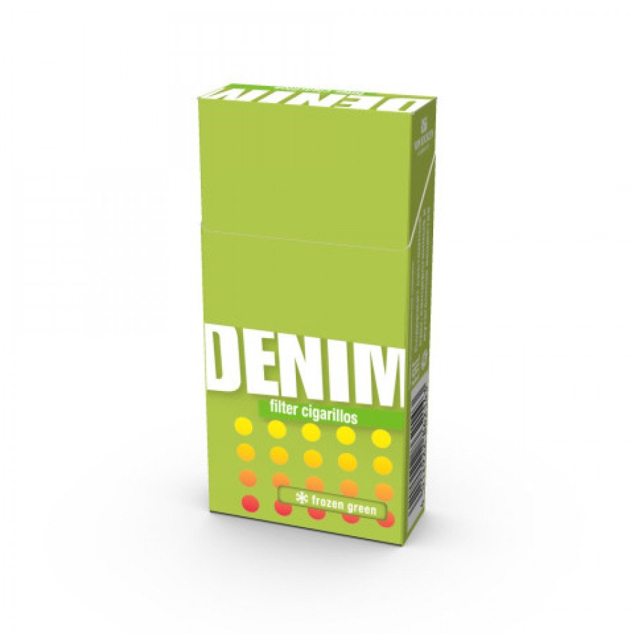 Фото и внешний вид — Сигариллы DENIM - Frozen Green (Яблоко) 10шт