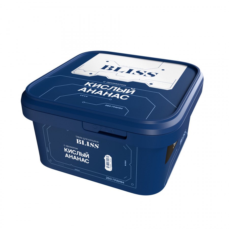 Фото и внешний вид — Табак для кальяна BLISS 250г - Кислый Ананас