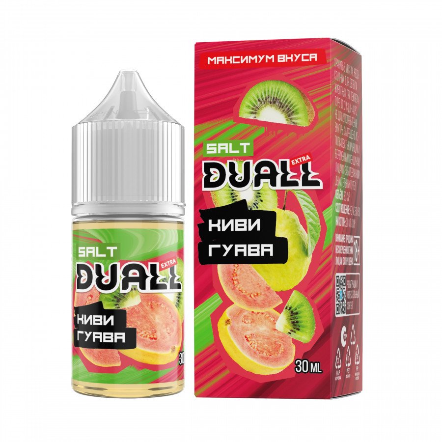 Фото и внешний вид — Жидкость DUALL EXTRA SALT - Киви Гуава 30мл 20мг