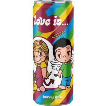 Газированный напиток LOVE IS Ягодный Микс 330мл (12шт/блок)