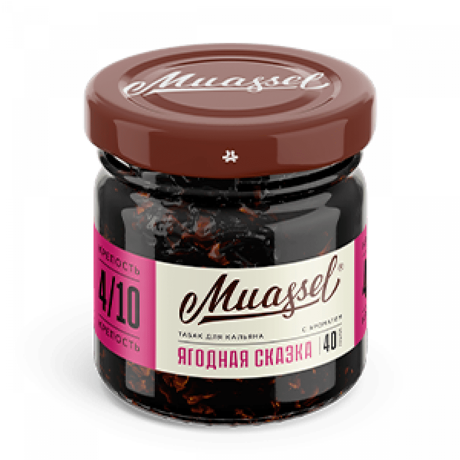 Фото и внешний вид — Табак для кальяна MUASSEL (4/10) 40гр - Ягодная Сказка