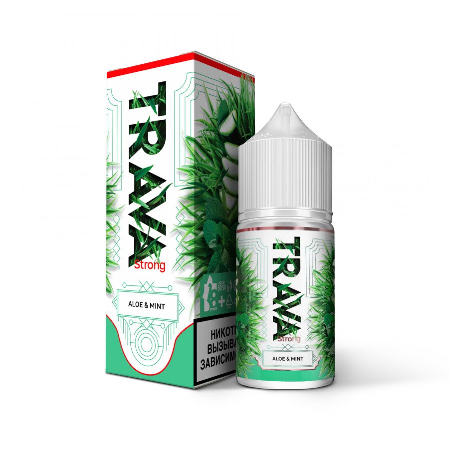 Фото и внешний вид — Жидкость TRAVA SALT - Aloe Mint (Алоэ Мята) 30мл strong
