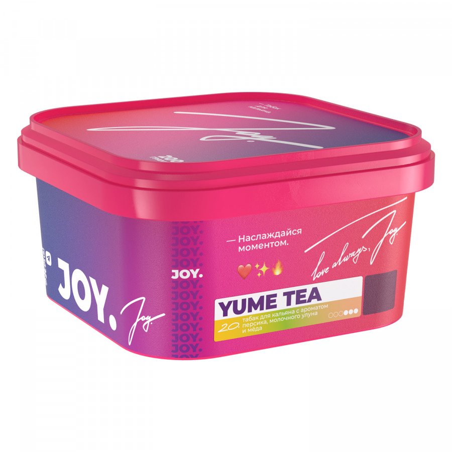 Фото и внешний вид — Табак для кальяна JOY 200г - Yume Tea (Персик Молочный Улун Мед)