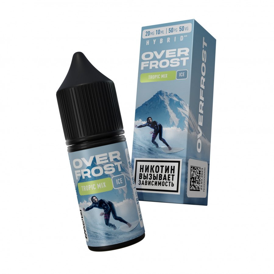 Фото и внешний вид — Жидкость OVERFROST SALT - Tropic Mix Ice (Тропический Микс Лед) 30мл strong