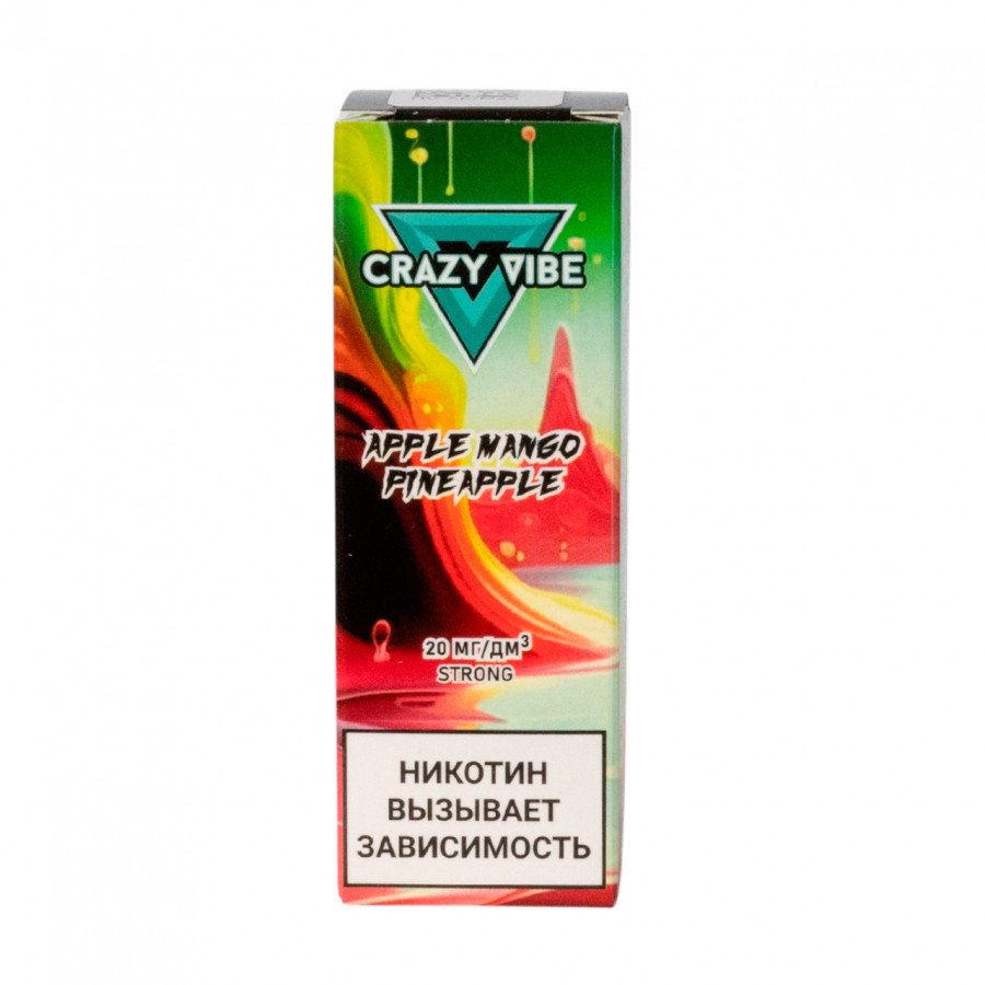 Фото и внешний вид — Жидкость CRAZY VIBE SALT - Apple Mango Pineapple (Яблоко Манго Ананас) 30мл strong
