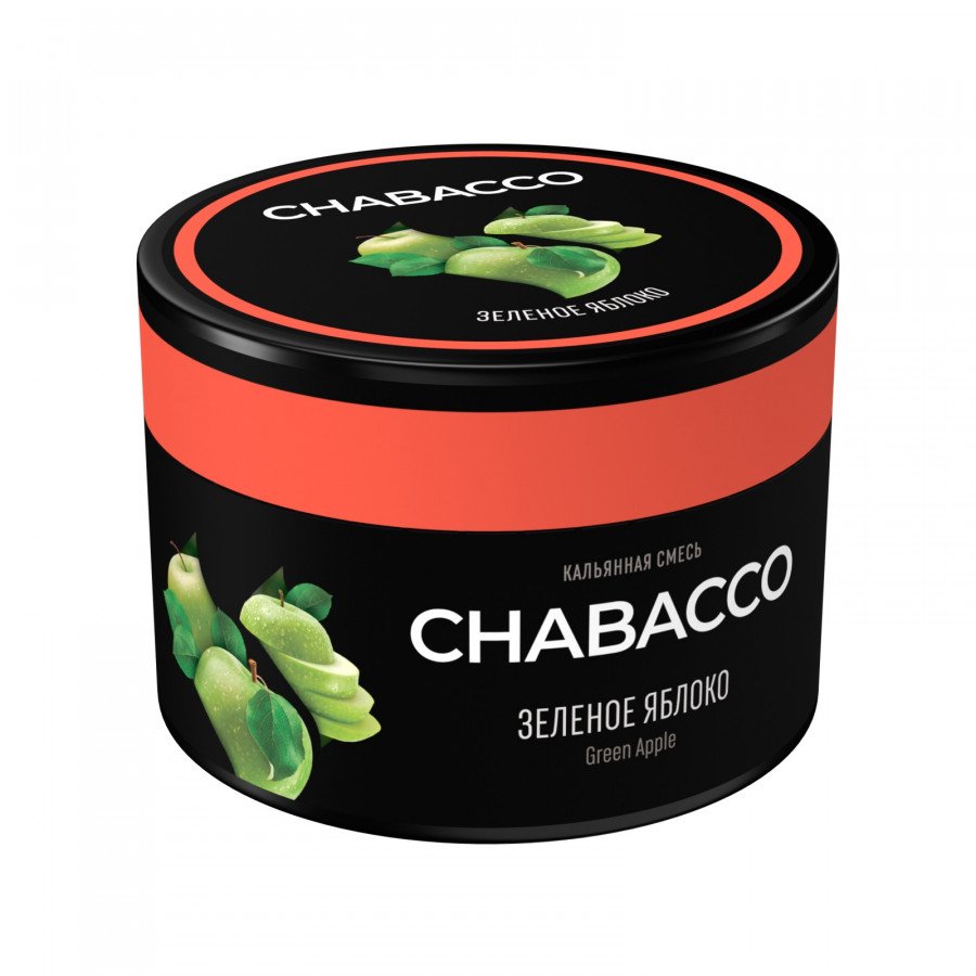 Фото и внешний вид — Смесь для кальяна Chabacco 40г medium - Green Apple (Зеленое Яблоко)