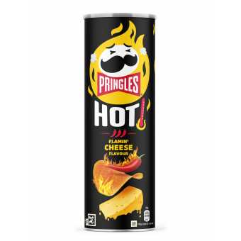 Принглс HOT Flamin Cheese (Сыр) 160гр (19шт/уп)
