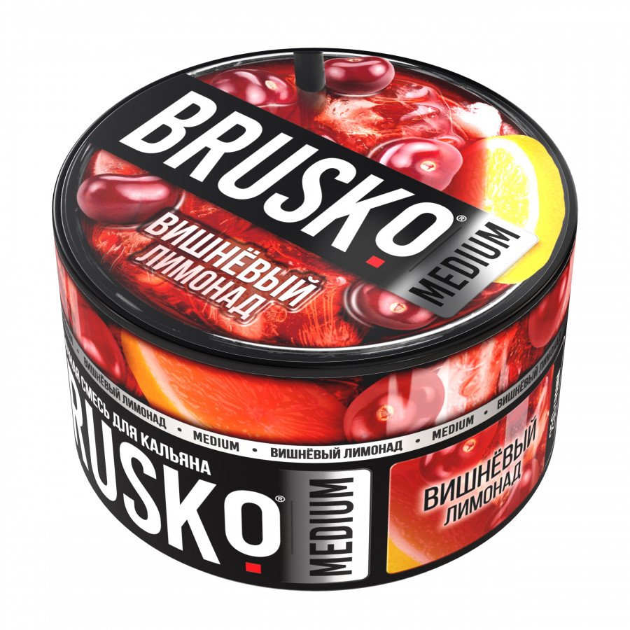 Фото и внешний вид — Смесь для кальяна BRUSKO 250г - Вишневый лимонад