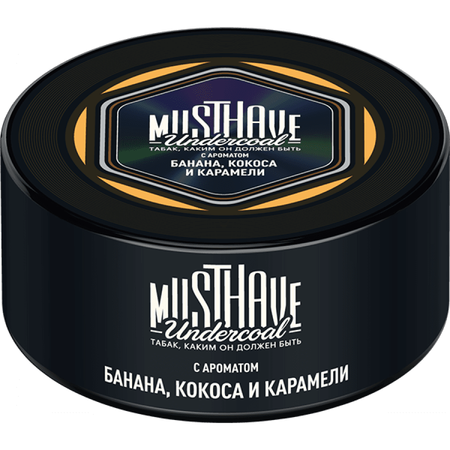 Фото и внешний вид — Табак для кальяна MUST HAVE 125г - с ароматом Банана, Кокоса и Карамели