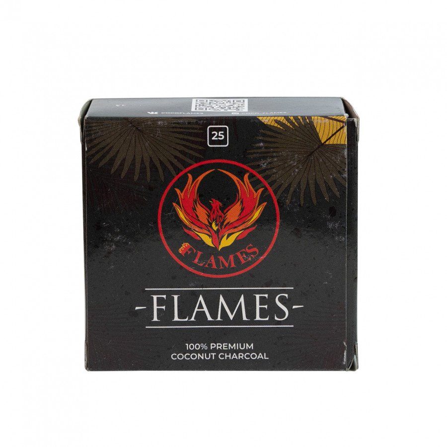 Фото и внешний вид — Уголь FLAMES Брикет (25мм 9шт)