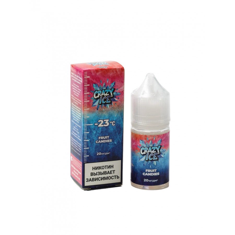 Фото и внешний вид — Жидкость CRAZY ICE SALT - Fruit Candies (Фруктовые Конфеты) 30мл 20мг