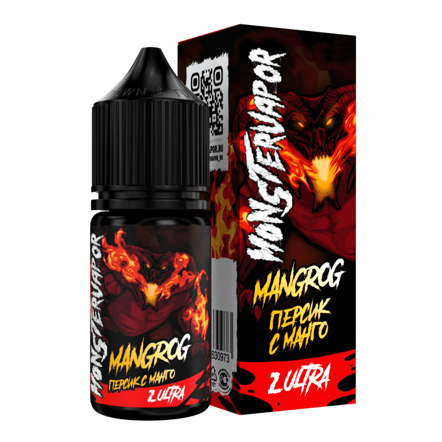 Фото и внешний вид — Жидкость MONSTERVAPOR SALT - Mangrog (Персик с манго) 30мл strong