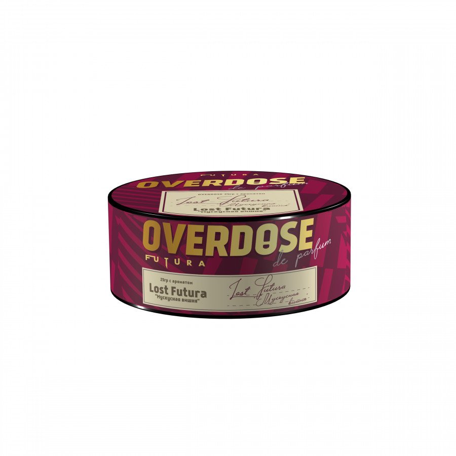 Фото и внешний вид — Табак для кальяна OVERDOSE 25г - Lost Futura (Мускусная Вишня)