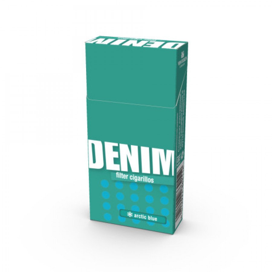 Фото и внешний вид — Сигариллы DENIM - Arctic Blue (Ментол) 10шт