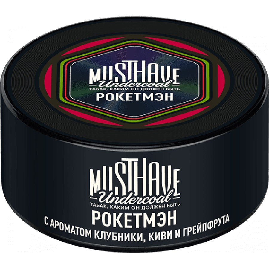 Фото и внешний вид — Табак для кальяна MUST HAVE 125г - с ароматом Рокетмэн (Клубника Киви Грейпфрут)